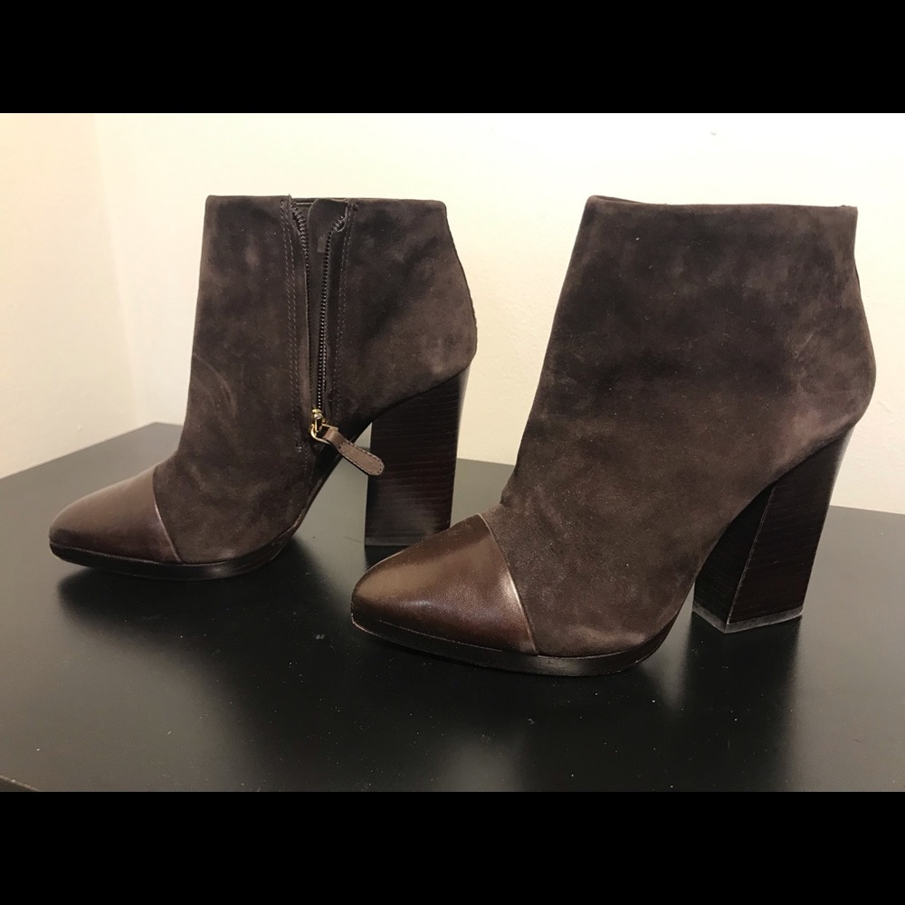** SOLD ** Tory Burch Chocolate Block Booties